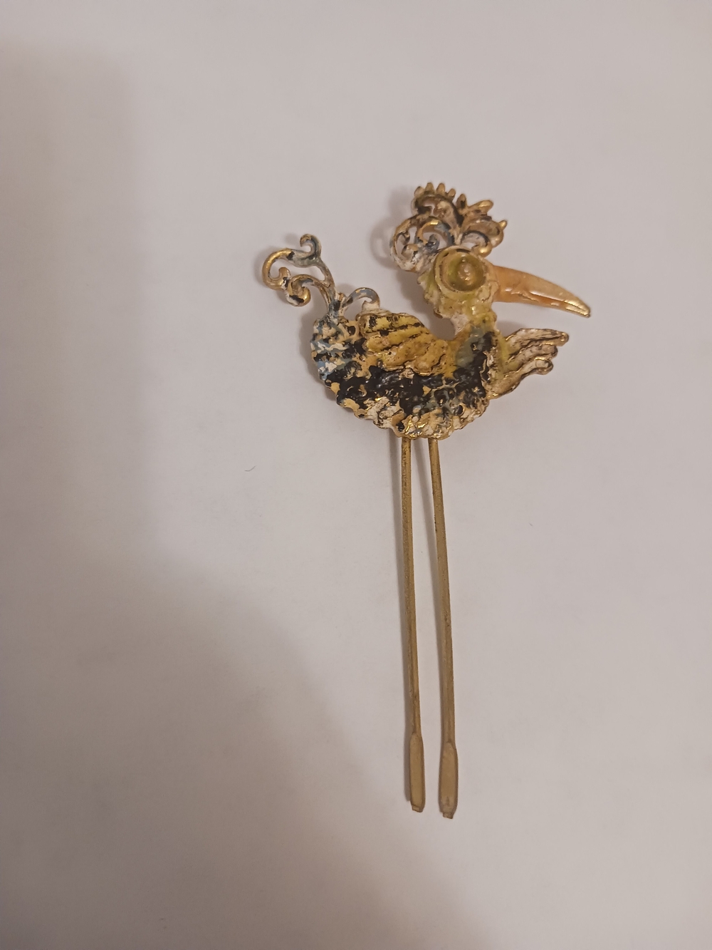Lind- Gal Gold Tone Bird Hair Stick - Decorative Women’s Hair Accessory